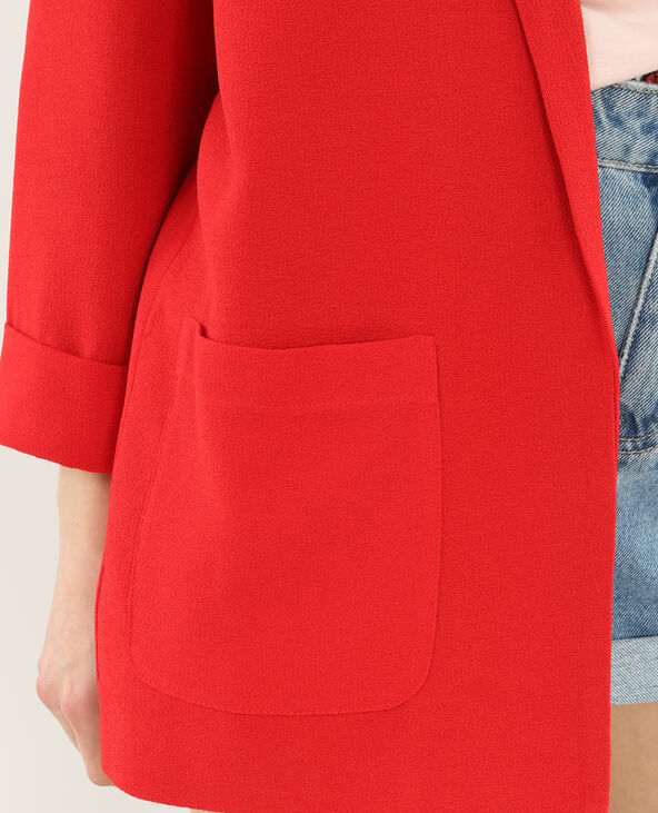 Blazer en crêpe rouge - Pimkie
