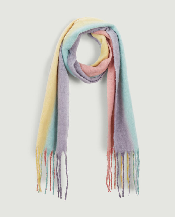 Écharpe rayée tie and dye multicolore jaune - Pimkie