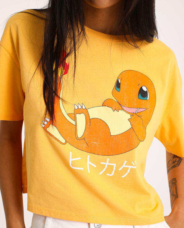 T-shirt cropped Pokemon orange - Pimkie
