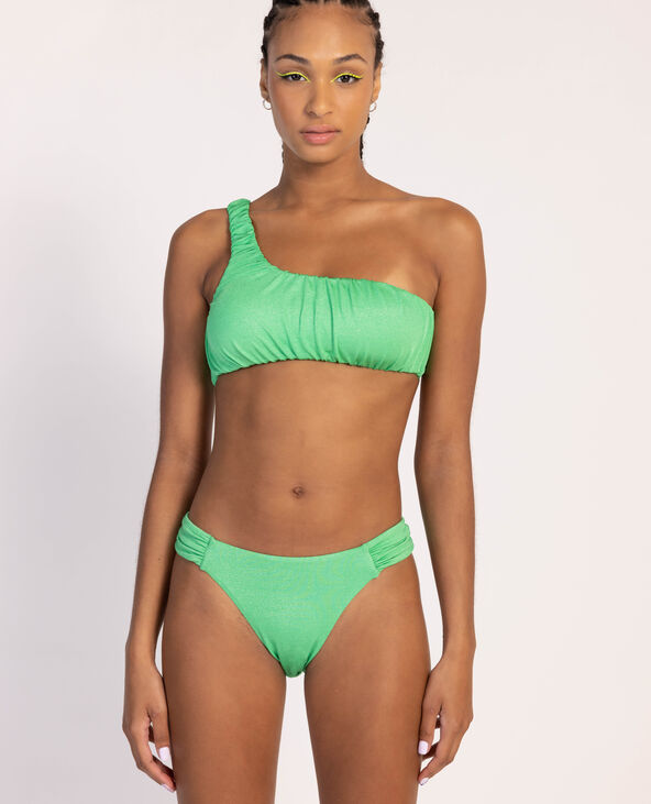 Bas de maillot culotte avec fronces vert - Pimkie