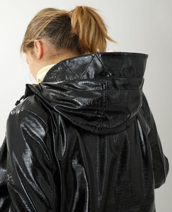 Trench ciré noir femme 2025
