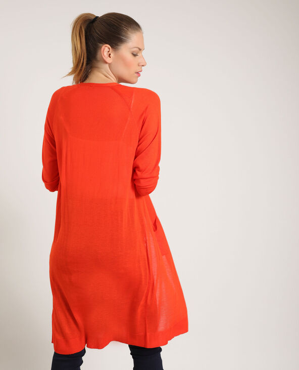 Gilet long orange - Pimkie