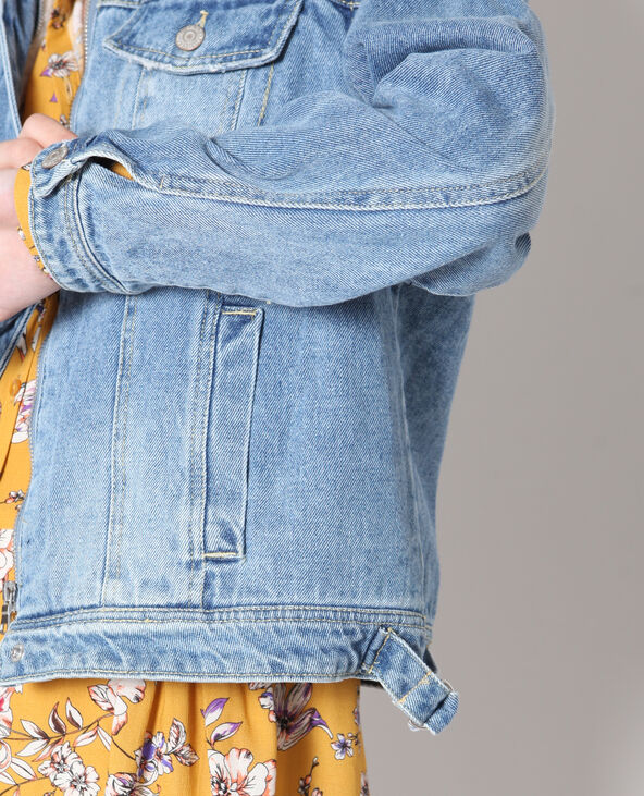 Veste en jean doublée bleu - Pimkie