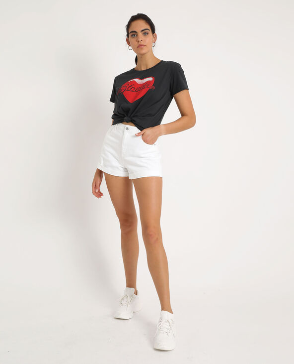 Short en jean mom blanc - Pimkie