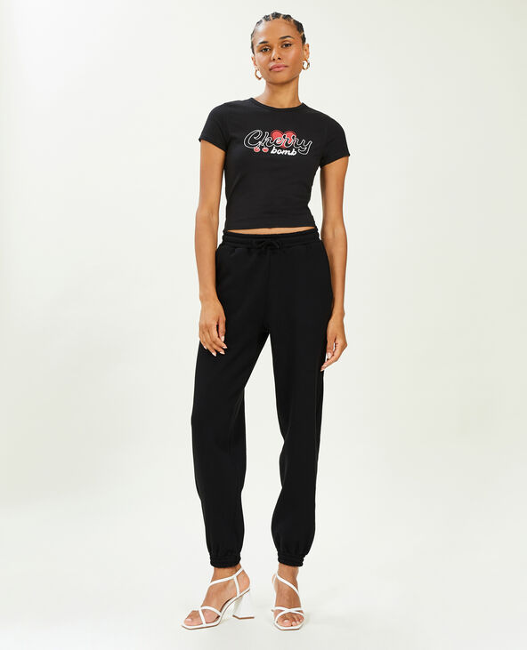 Pantalon de jogging en molleton noir - Pimkie