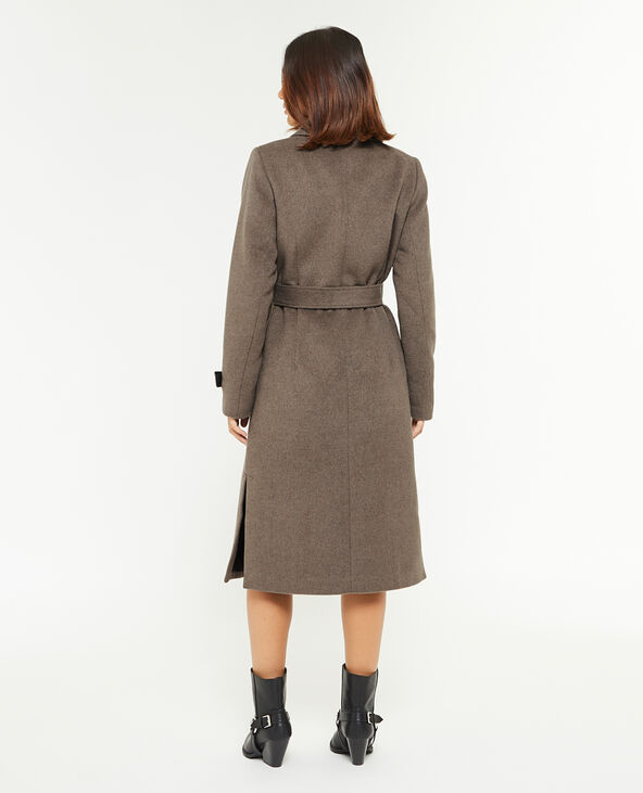 Manteau long col classique