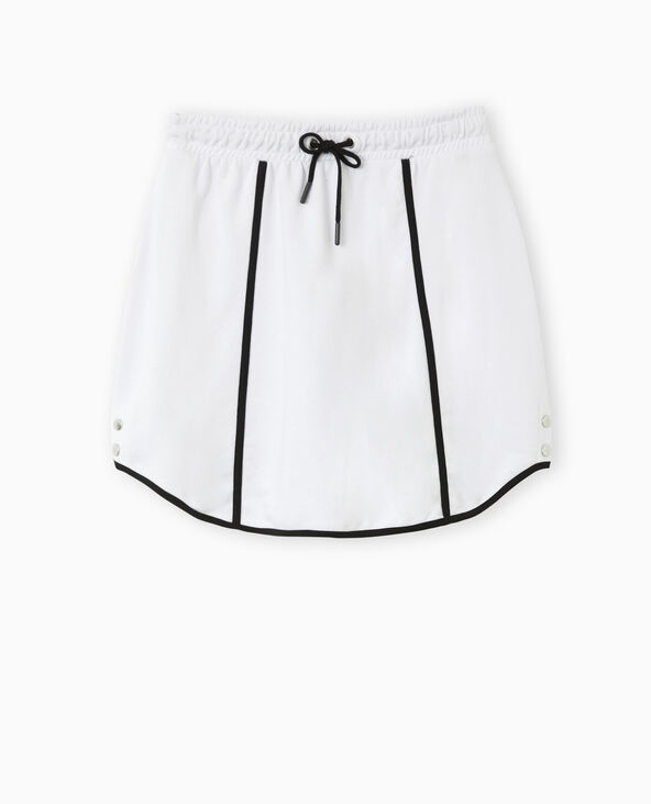 Jupe courte en molleton blanc - Pimkie