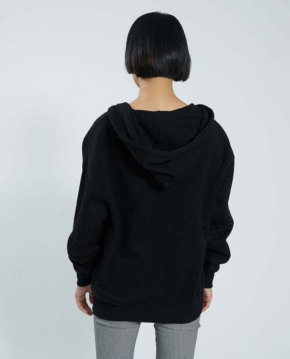 Gilet zippé à capuche noir - Pimkie