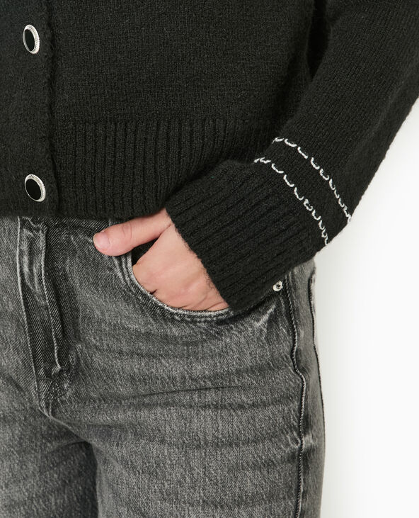 Gilet avec détails contrastés noir - Pimkie