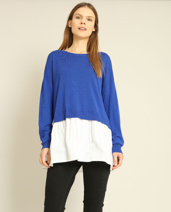 Pull chemise bleu électrique - Pimkie