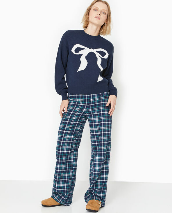Pantalon de pyjama à carreaux bleu - Pimkie
