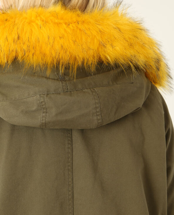 Longue parka à capuche vert kaki - Pimkie