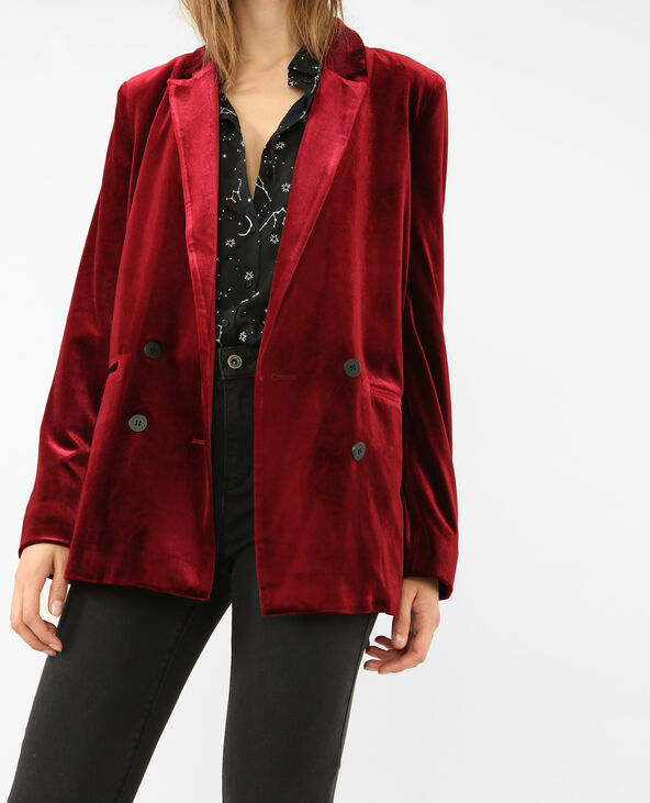 Blazer velours bordeaux - Pimkie