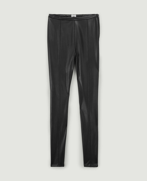 Legging simili cuir noir - Pimkie