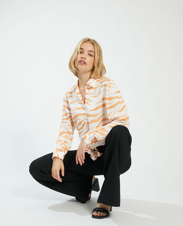 Chemise à nouer tigrée blanc - Pimkie