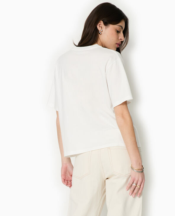 T-shirt ample avec nœuds en perles blanc - Pimkie