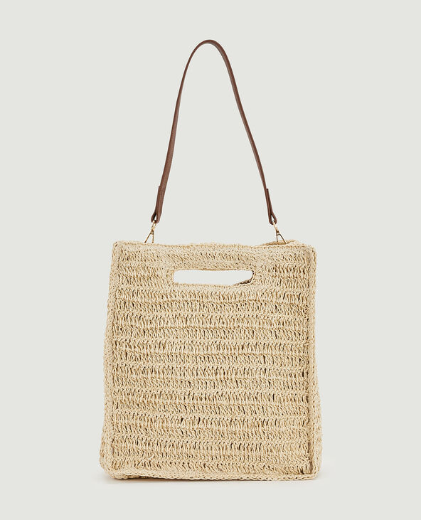 Cabas en paille blanc - Pimkie