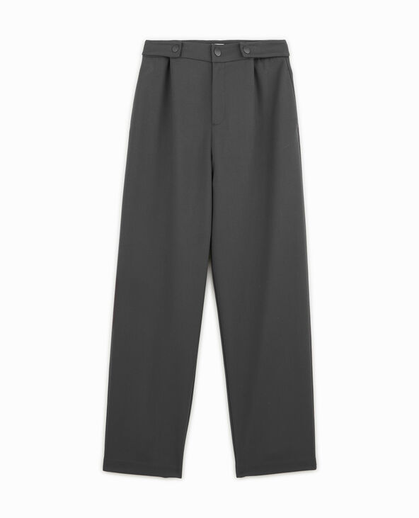 Pantalon large taille basse gris foncé - Pimkie