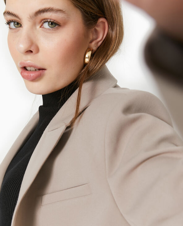 Veste blazer courte avec pinces beige - Pimkie