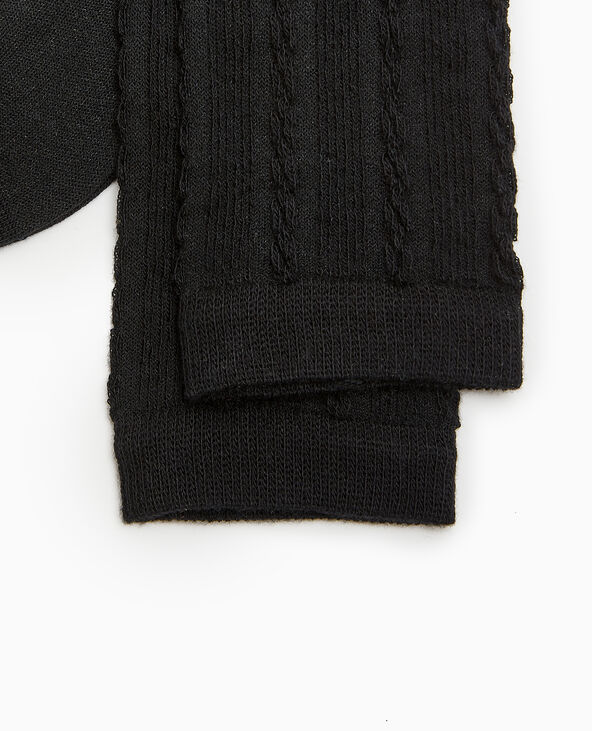 Chaussettes en maille fantaisie noir - Pimkie
