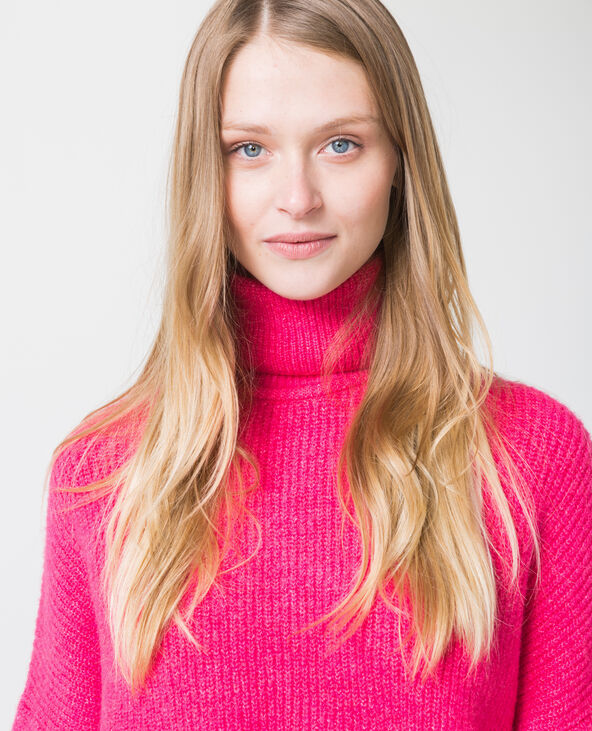 Pull chaud col roulé rose fuchsia - Pimkie