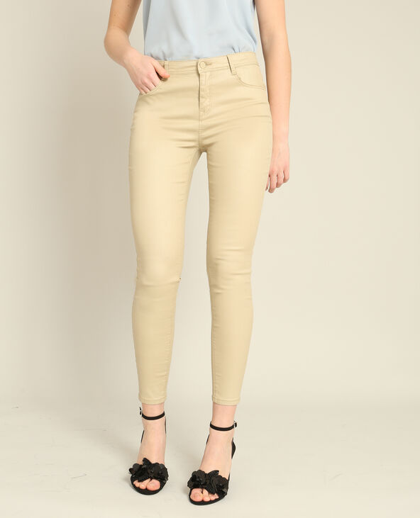 Pantalon skinny enduit