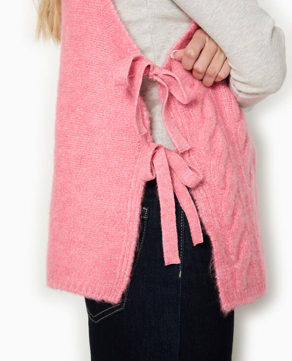 Pull sans manches avec nouettes sur les côtés rose - Pimkie