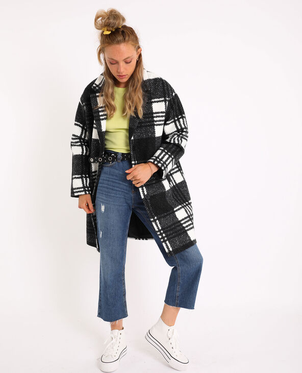 Manteau à carreaux écru - Pimkie