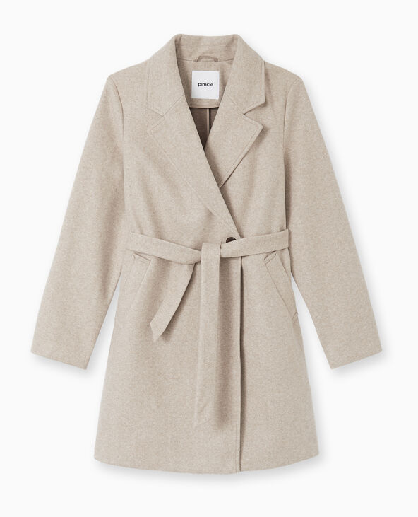 Manteau mi-long avec ceinture doré - Pimkie