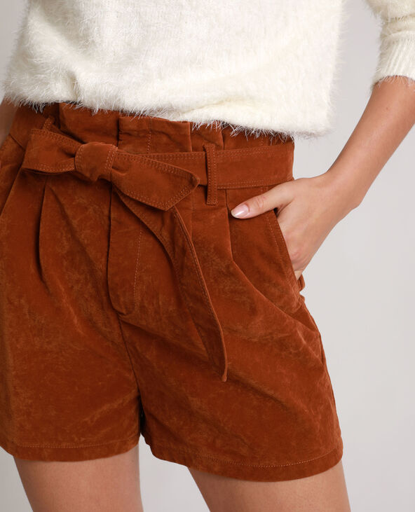 Short suedine camel sale