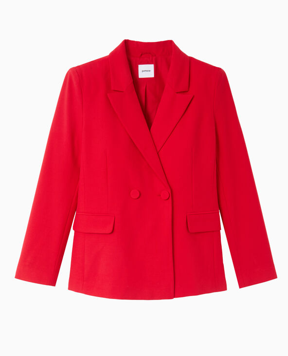 Veste tailleur avec double boutonnage rouge - Pimkie