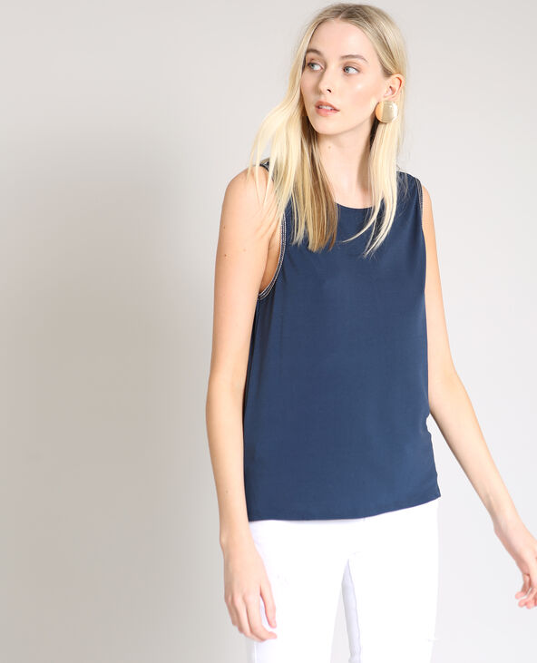 Top lurex bleu marine - Pimkie
