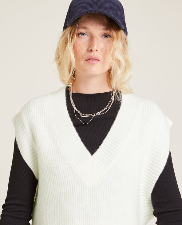 Pull sans manches oversize blanc - Pimkie