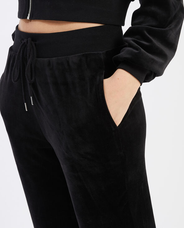 Pantalon velours ras gris foncé - Pimkie