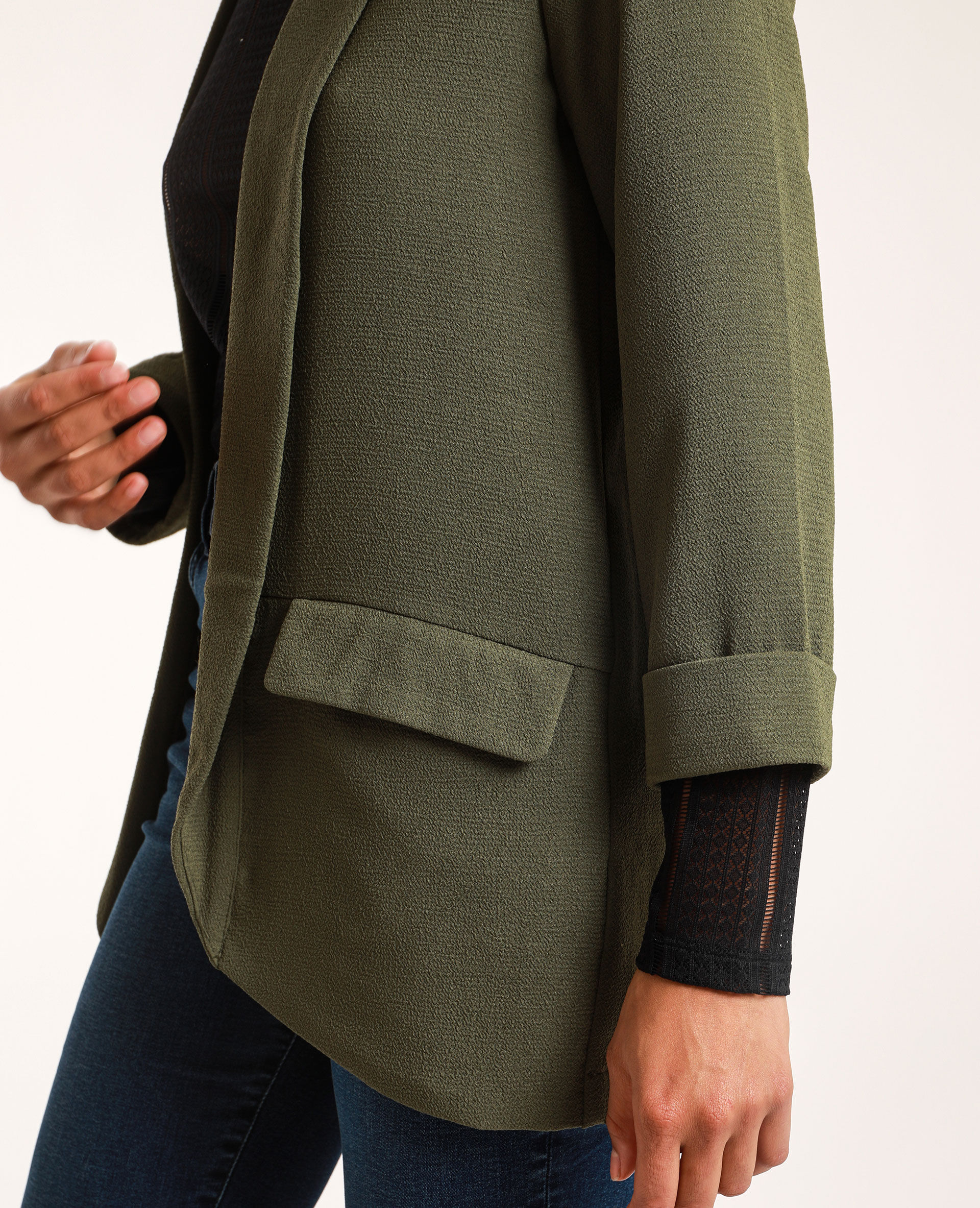 Blazer fin vert - 323375C38A05 | Pimkie