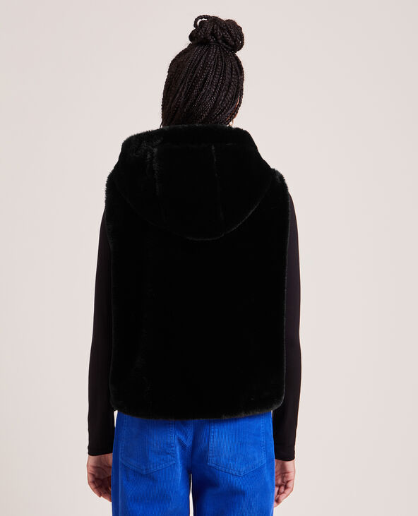 Veste sans manches fausse fourrure noir - Pimkie