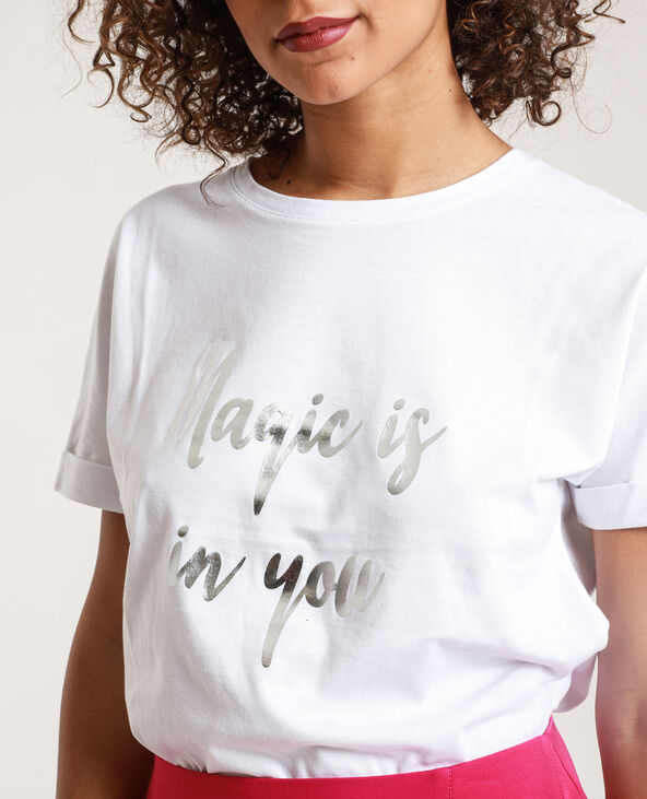 T-shirt Stéphanie Durant x Pimkie blanc - Pimkie