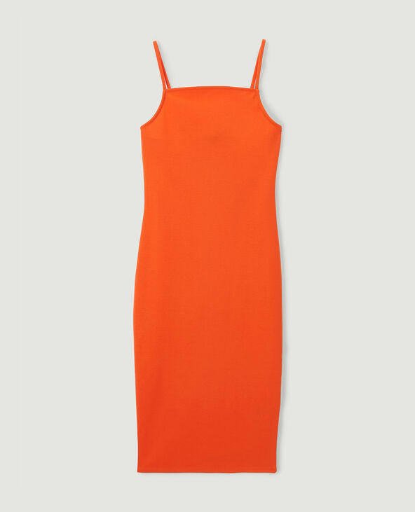 Robe midi moulante orange - Pimkie