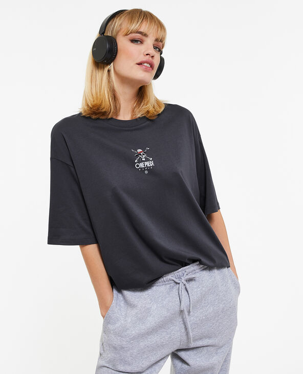 T-shirt oversize One Piece  gris foncé - Pimkie