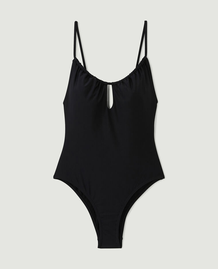 Maillot de bain 1 pièce avec découpe noir - Pimkie