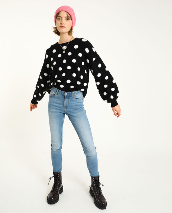 Pull à pois noir - Pimkie