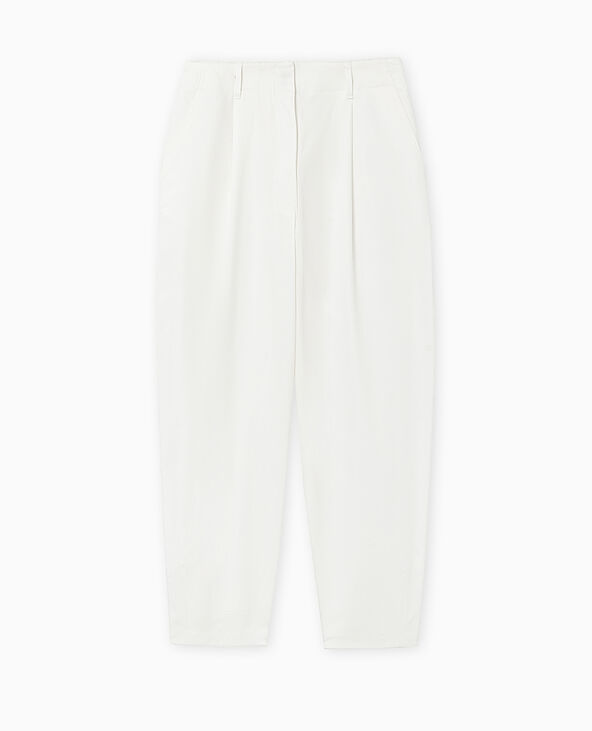 Pantalon balloon en toile écru - Pimkie