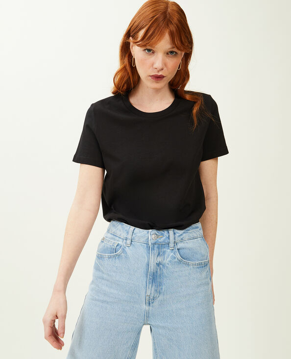 T-shirt basique col rond noir - Pimkie