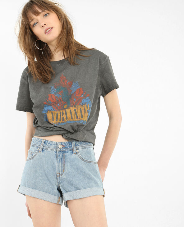 T shirt nirvana femme sale