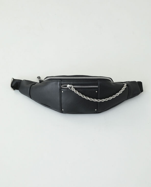 Sac banane simili cuir noir - Pimkie