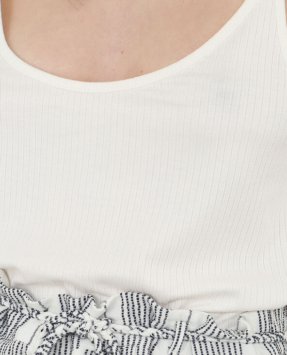 Cropped top fines bretelles blanc - Pimkie