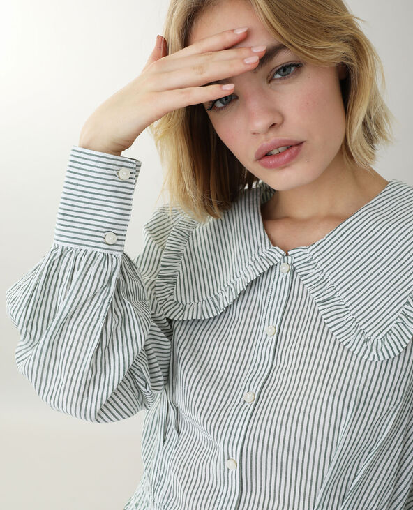 Chemise à grand col blanc - Pimkie