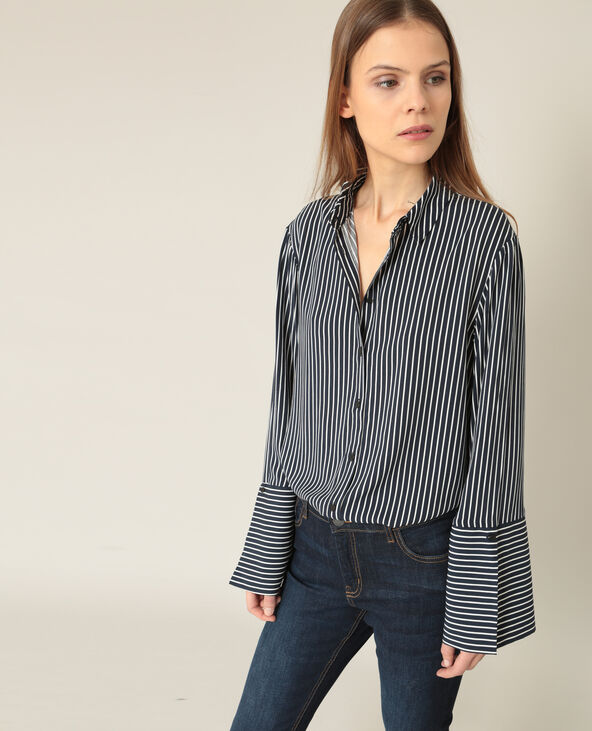 Chemise à rayures bleu marine - Pimkie
