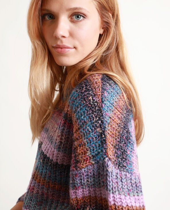 Pull chaud rayé violet - Pimkie