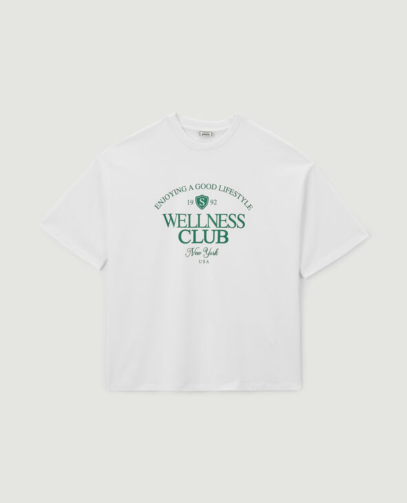 T-shirt oversize avec print devant blanc - Pimkie